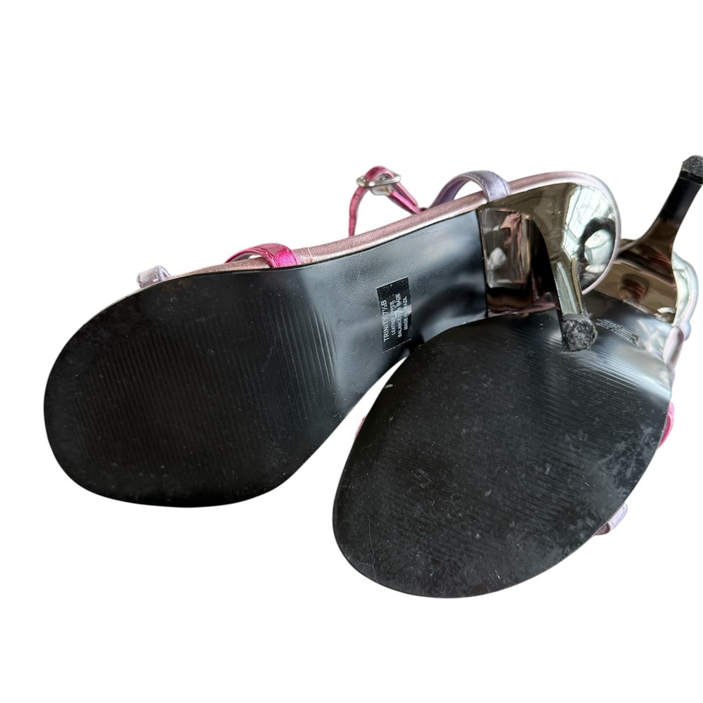Steve Madden Metallic Pink and Silver T-Strap Heels - Picture 4 of 4